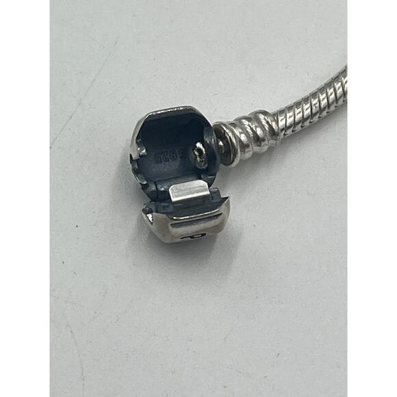 Pandora Authentic Charm Bead Snake Bracelet Sterling Marked 925 ALE sz 7.5" - Picture 4 of 9